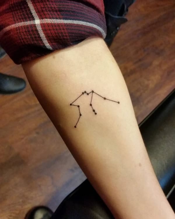 Awesome Aquarius Constellation Tattoo Designs With Meaning