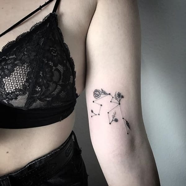 Awesome Aquarius Constellation Tattoo Designs With Meaning