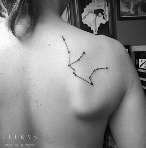 Awesome Aquarius Constellation Tattoo Designs With Meaning