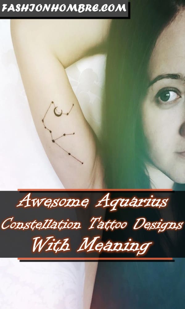 Awesome Aquarius Constellation Tattoo Designs With Meaning