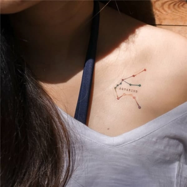 Awesome Aquarius Constellation Tattoo Designs With Meaning