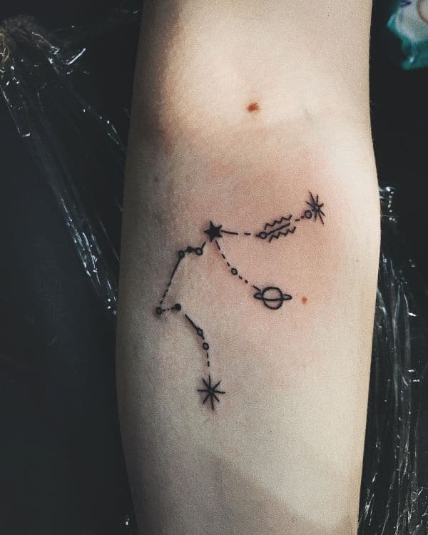 Awesome Aquarius Constellation Tattoo Designs With Meaning