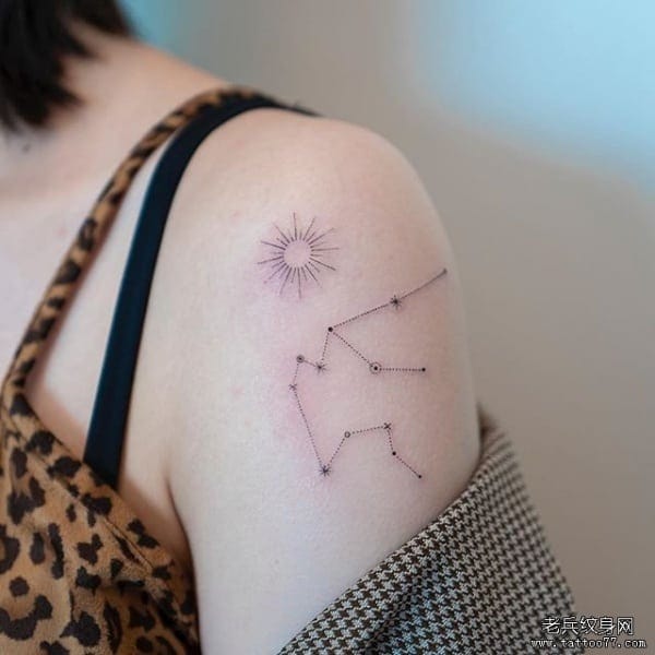 Awesome Aquarius Constellation Tattoo Designs With Meaning