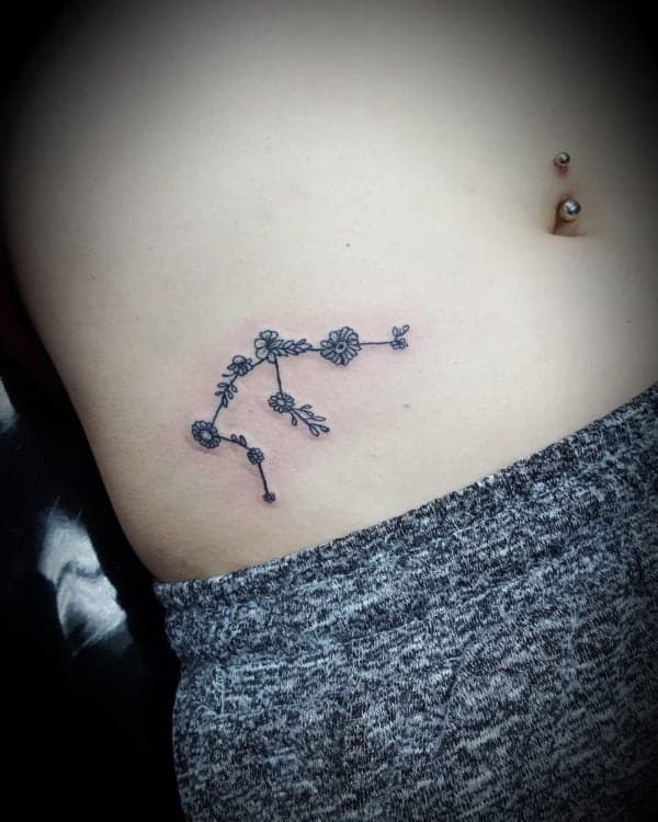 Awesome Aquarius Constellation Tattoo Designs With Meaning