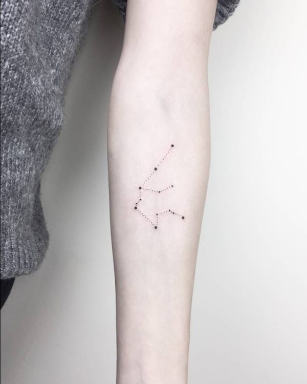 Awesome Aquarius Constellation Tattoo Designs With Meaning