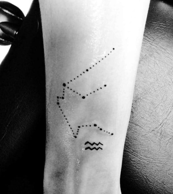 Awesome Aquarius Constellation Tattoo Designs With Meaning