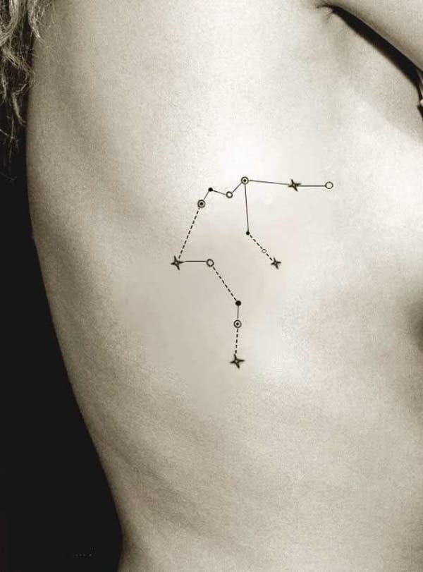 Awesome Aquarius Constellation Tattoo Designs With Meaning