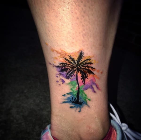 91 Beautiful Palm Tree Tattoo Designs For Tree Lovers