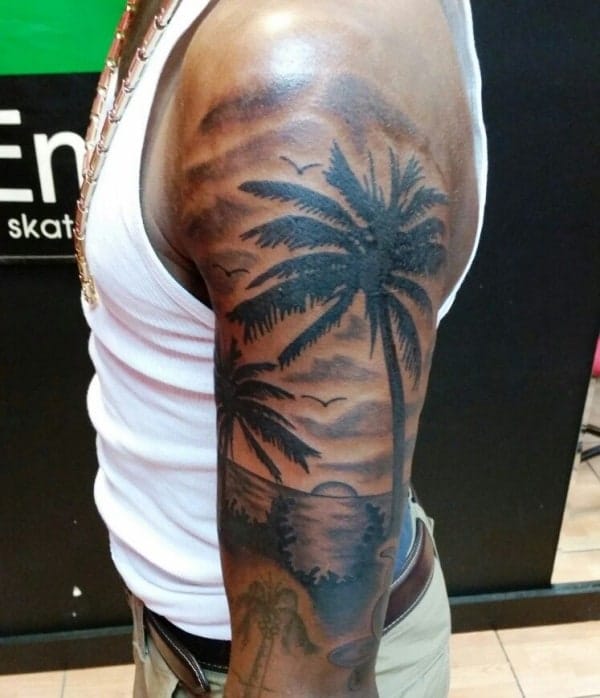 91 Beautiful Palm Tree Tattoo Designs For Tree Lovers