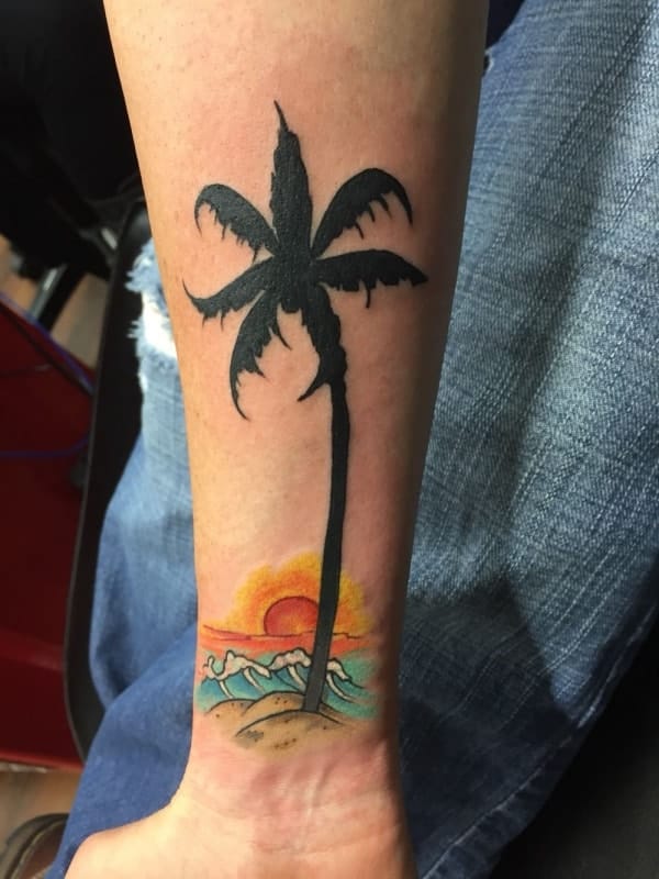 30 Stunning Palm Tree Tattoo Ideas for a Tropical Vibe  100 Tattoos