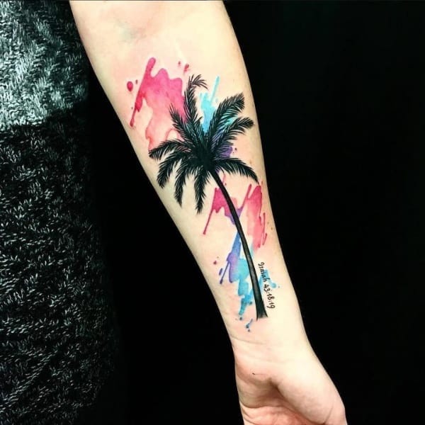 38 Alluring Palm Tree Tattoo Designs  TattooBlend