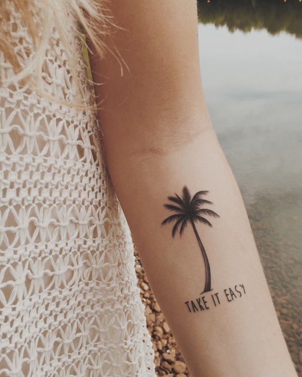 Beautiful Palm Tree Tattoo Designs For Tree Lovers