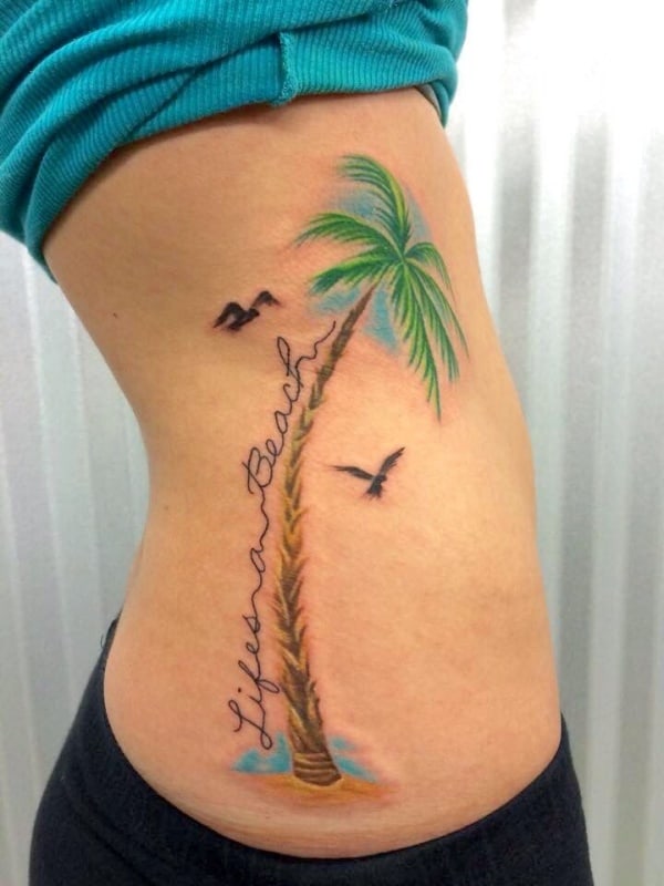 Beautiful Palm Tree Tattoo Designs For Tree Lovers