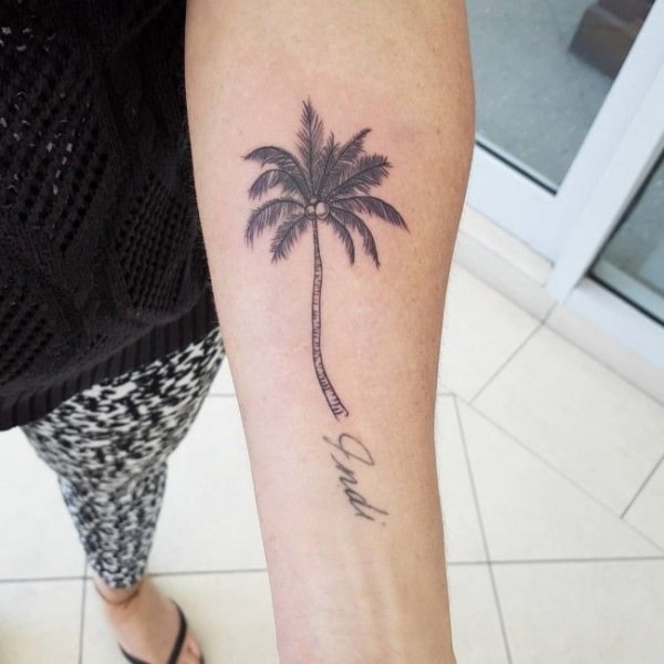 Beautiful Palm Tree Tattoo Designs For Tree Lovers