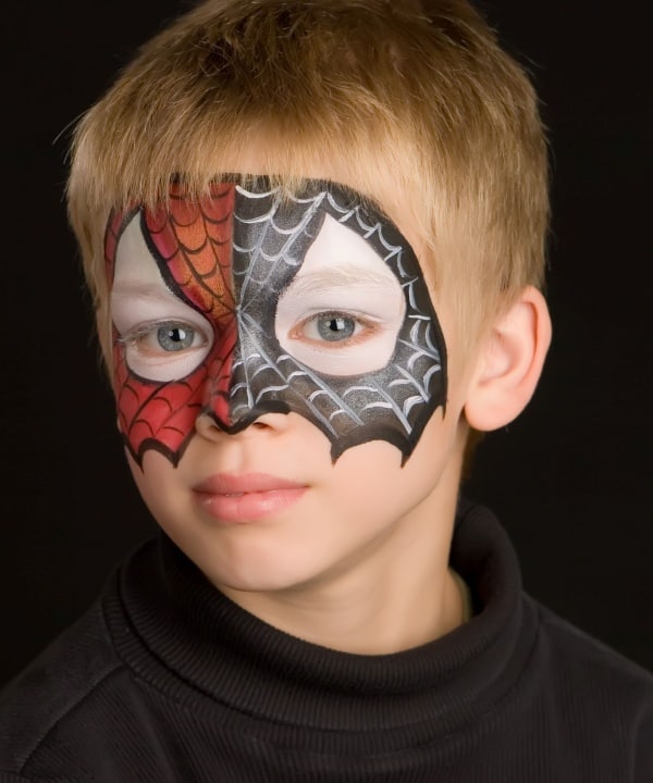 Spiderman Face Paint.