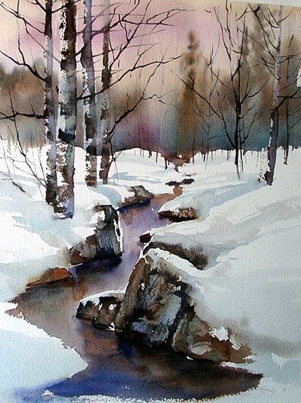 Featured image of post Watercolor Painting Winter Painting Ideas For Beginners