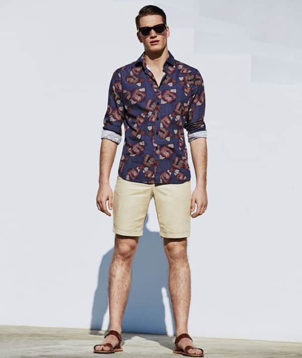 - Floral shirts with shorts
