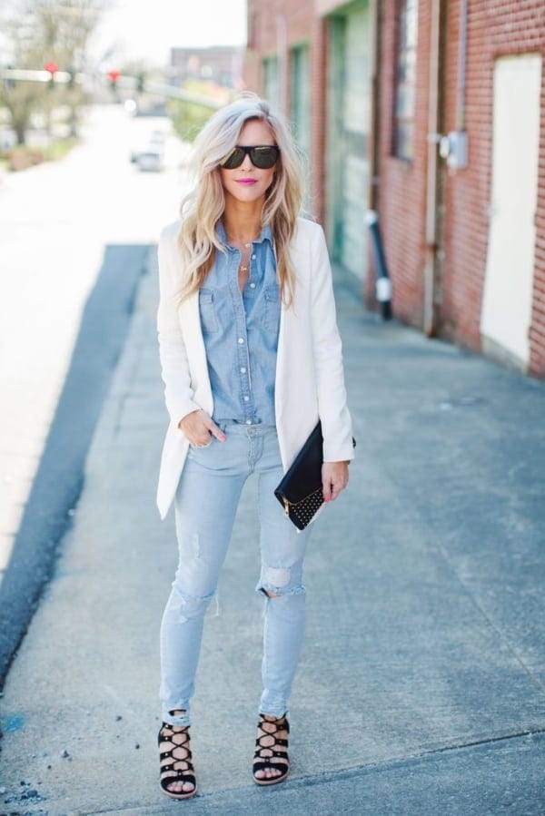 Stylish White Blazer Outfit Ideas For Work