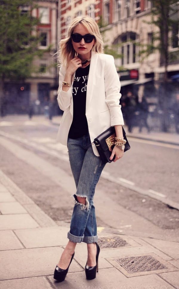 Stylish White Blazer Outfit Ideas For Work