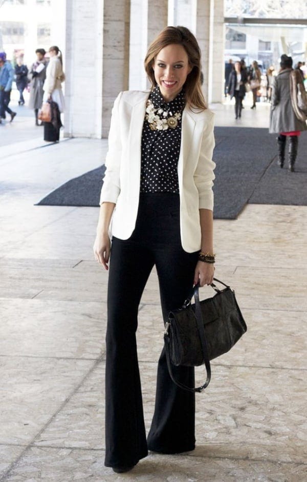 white blazer formal outfit