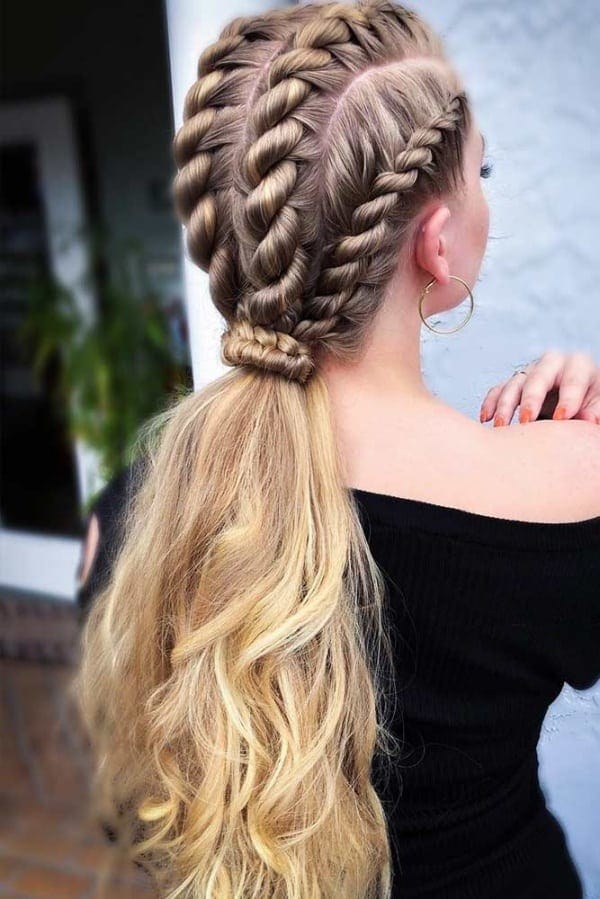Messy Bun Faux Hawk For Long Hair, Dance Hairstyles - YouTube