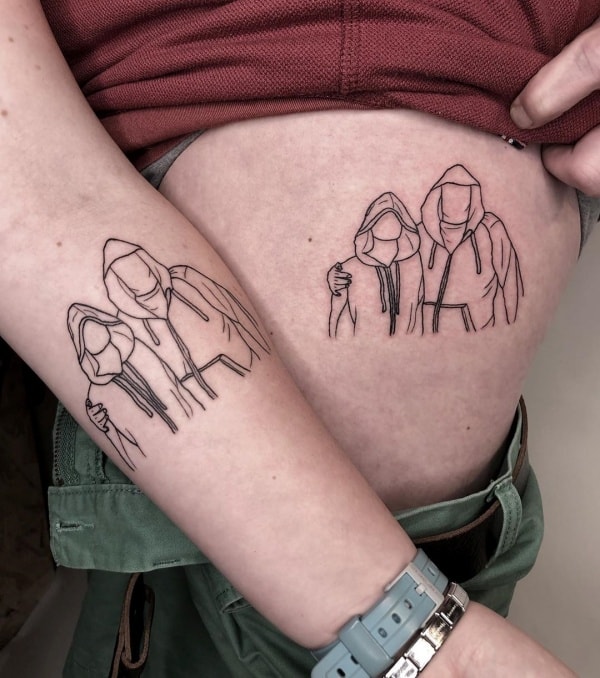 Tatouages Assortis Géniaux pour Père et Fille