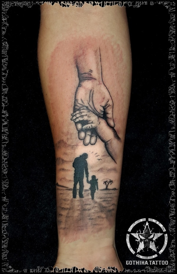 Awesome Vater und Tochter Passende Tattoos