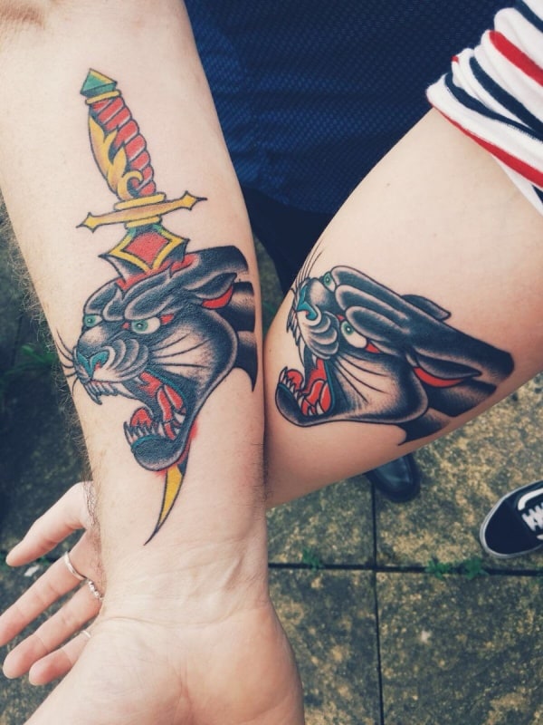 Awesome Vater und Tochter passende Tattoos