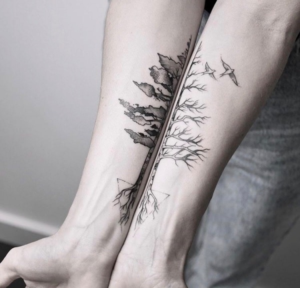 Awesome Vater und Tochter Passenden Tattoos