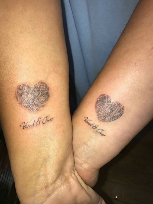 fantastisk far og datter matchende tatoveringer