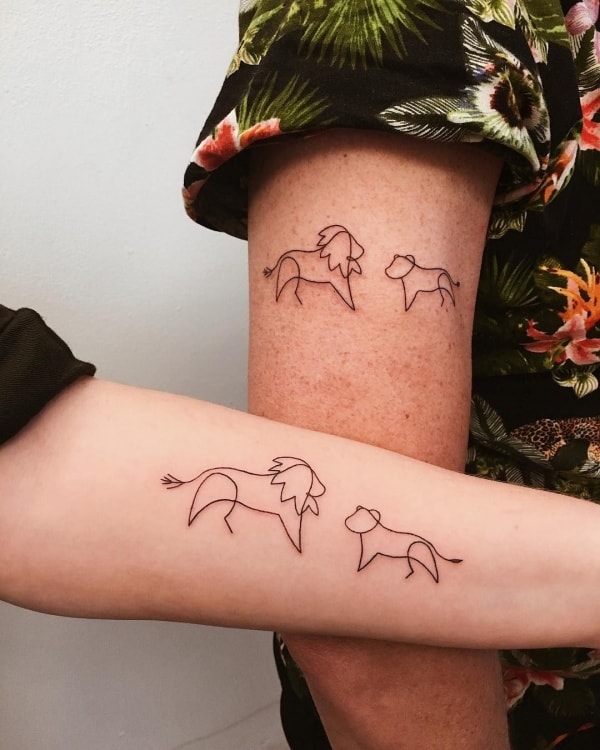 Tatouages Assortis Géniaux pour Père et Fille