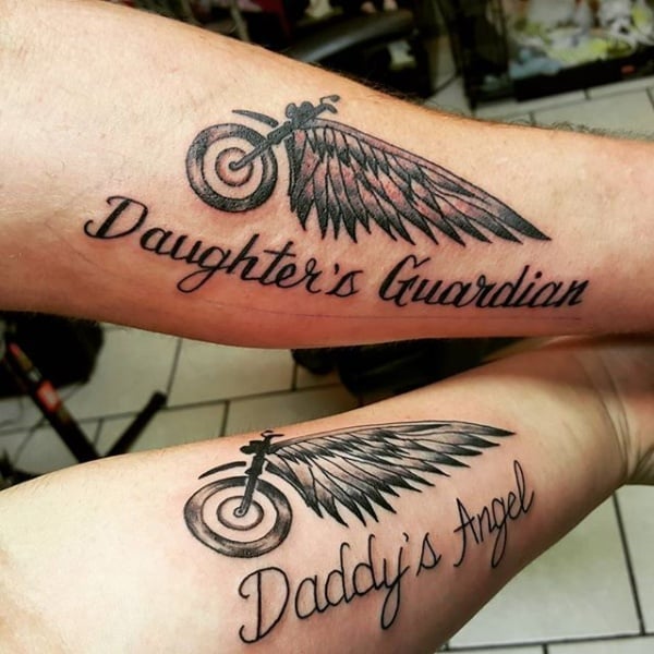 Awesome Vater und Tochter Passende Tattoos