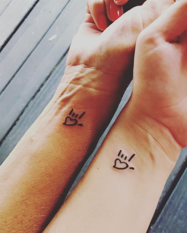 Awesome Vater und Tochter passende Tattoos