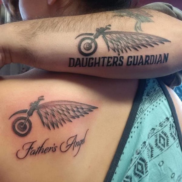 Awesome Father and Daughter Matching Tattoos