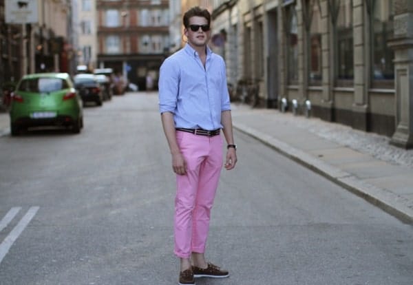 pink chinos mens