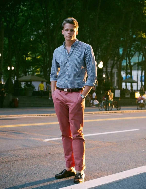 chinos and formal shirt combination