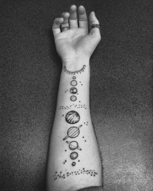 Amazing Solar System Tattoo Designs And Ideas With Meaning