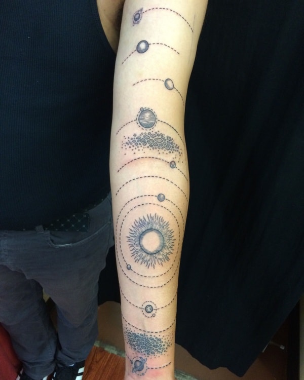 Amazing Solar System Tattoo Designs And Ideas With Meaning