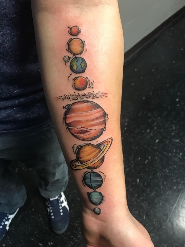 Amazing Solar System Tattoo Designs And Ideas With Meaning