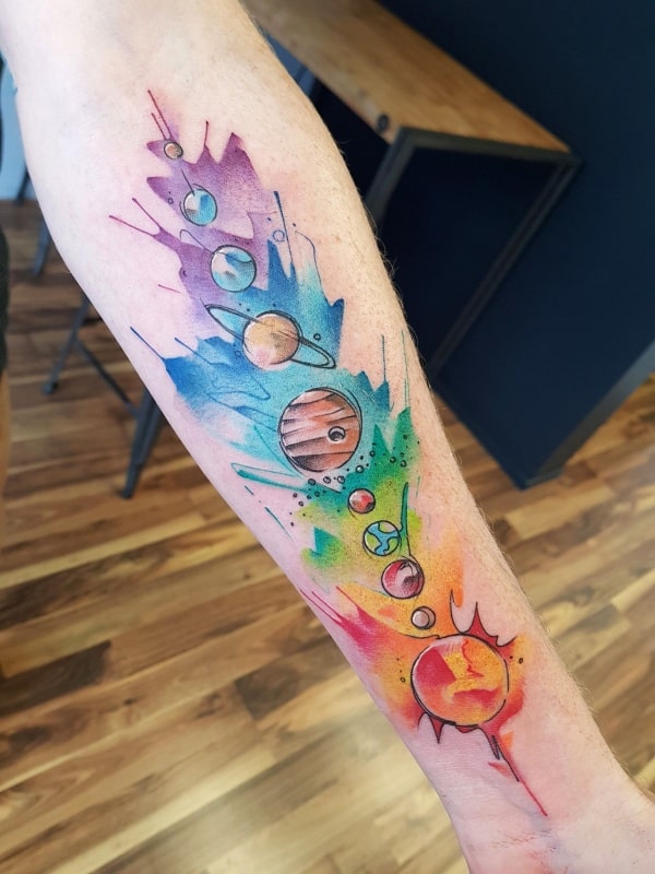 Amazing Solar System Tattoo Designs And Ideas With Meaning