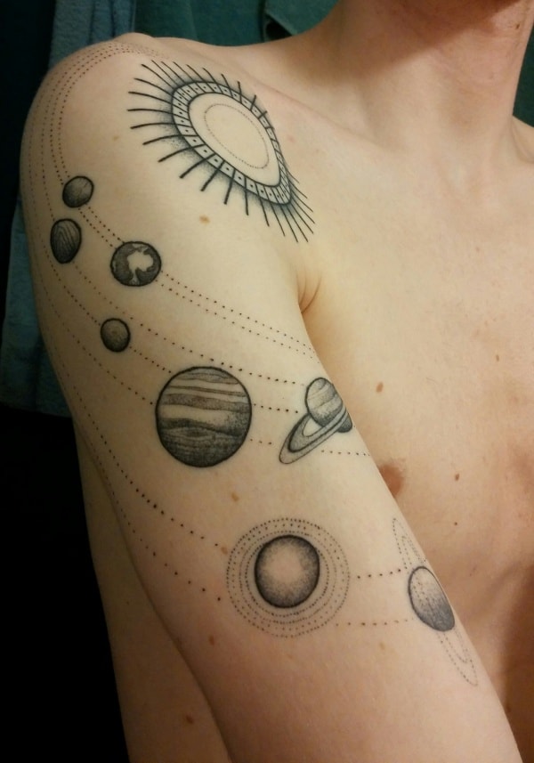 Amazing Solar System Tattoo Designs And Ideas With Meaning