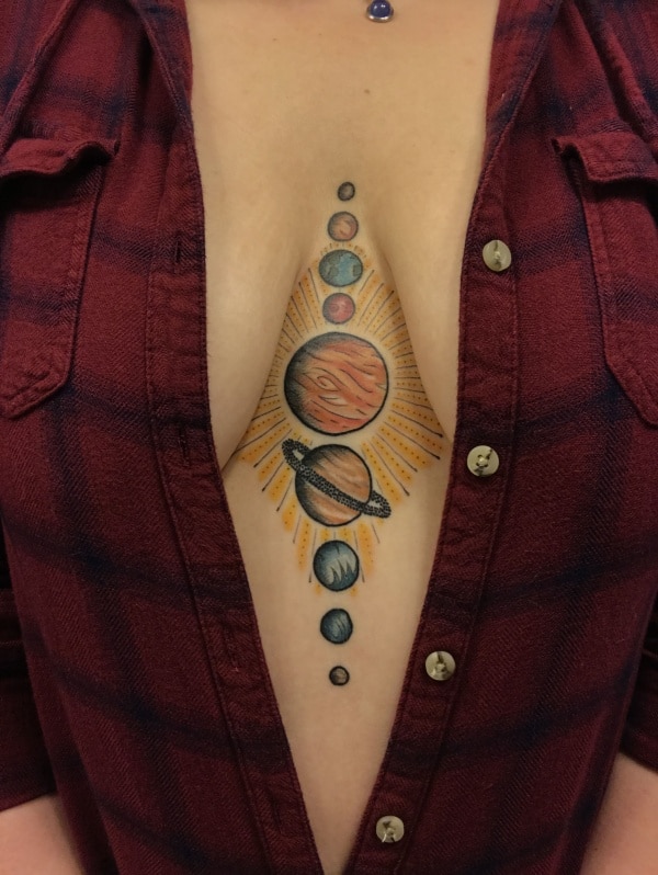 Amazing Solar System Tattoo Designs And Ideas With Meaning