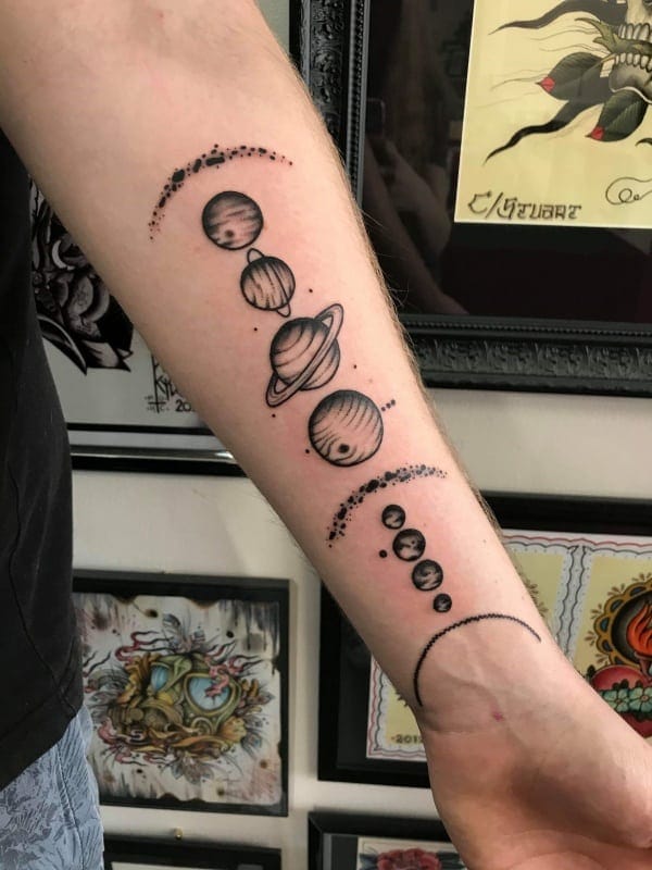 Amazing Solar System Tattoo Designs And Ideas With Meaning