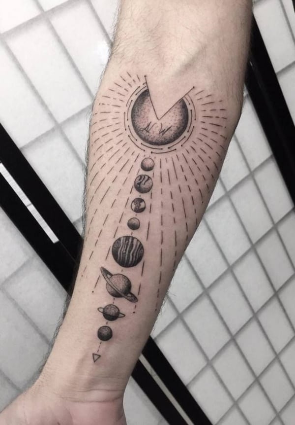 Amazing Solar System Tattoo Designs And Ideas With Meaning