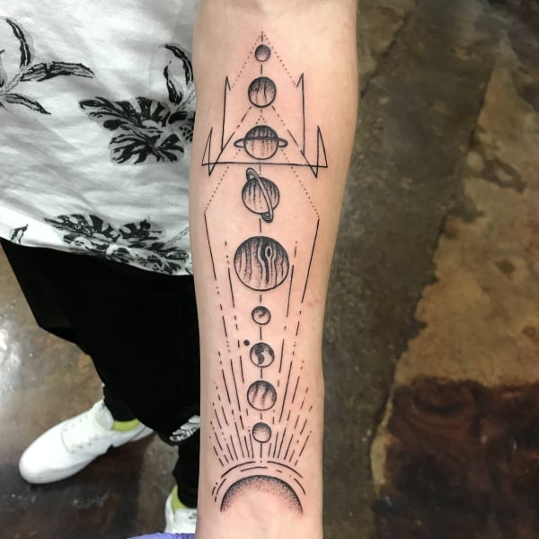 Amazing Solar System Tattoo Designs And Ideas With Meaning