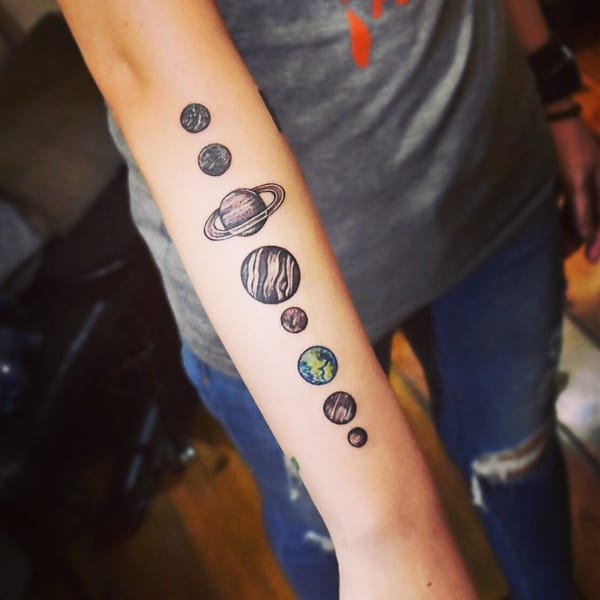 Amazing Solar System Tattoo Designs And Ideas With Meaning