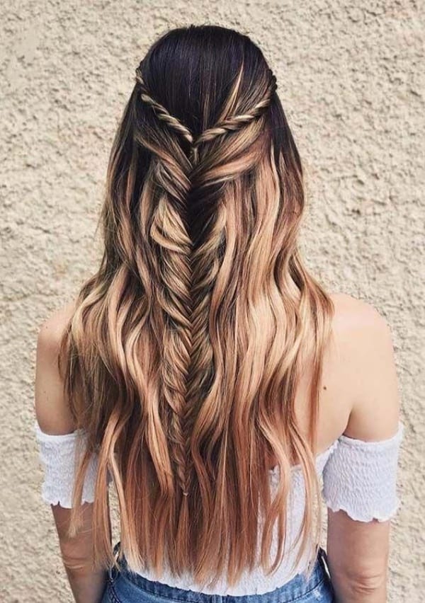 30 Winter Hairstyles To Try This Season | Date night hair, Long hair styles,  Fishtail braid hairstyles