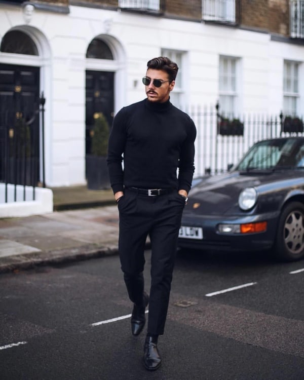 black casual outfit men