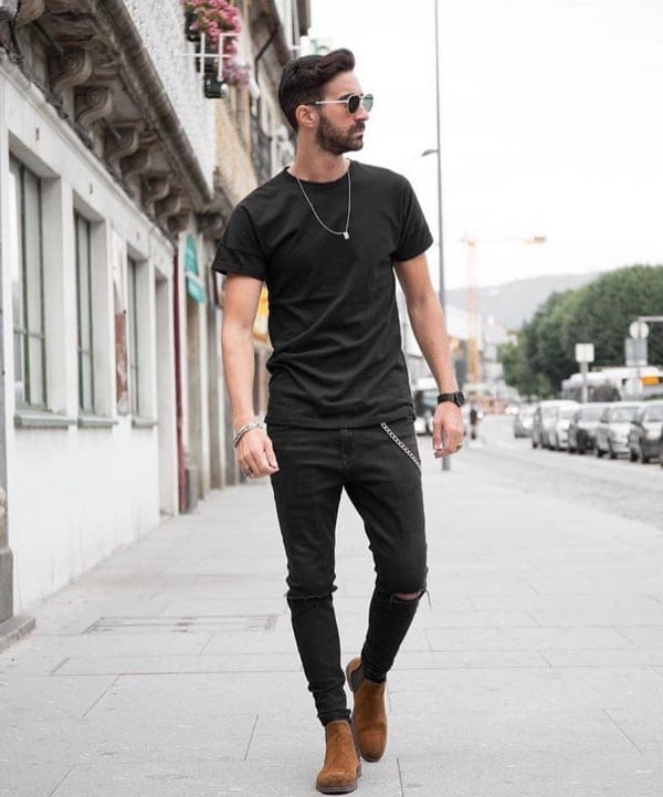 all black outfit men casual