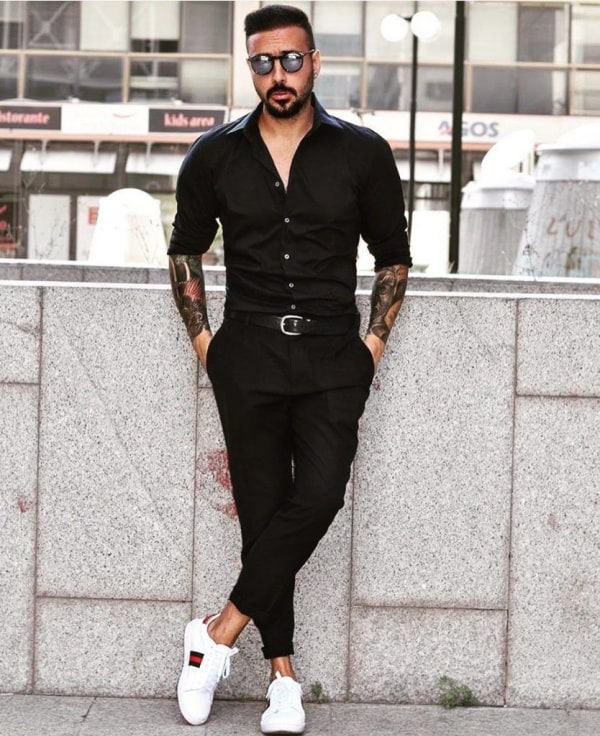 Black dress for men on sale